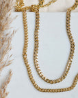 Pilgrim Blossom Curb Chain Necklace in Gold