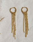 Pilgrim Nur Chain Fringe Hoop Earrings
