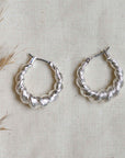 Pilgrim Eileen Twirl Hoop Earrings in Silver