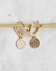 Pilgrim Nomad Coin Hoop Earrings in Gold
