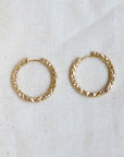 Pilgrim Elanor Rustic Hoop Earrings in Gold