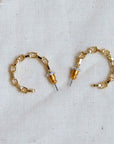 Pilgrim Eira Cable Chain Hoop Earrings in Gold