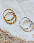 Pilgrim Euphoric Hoop Earrings in Gold or Silver