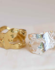 Pilgrim Compass Ring in Silver or Gold Plated
