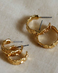 Pauline Set of Four Crystal Gold Plated Hoops