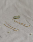 Pilgrim Blossom Crystal Chain Earring in Gold/Silver