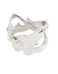 Pilgrim Compass Organic Shaped Ring Silver Plated