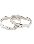 Pilgrim Rita Stackable Rings 2-in-1 Set Silver Plated