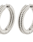 Pilgrim Belief Chunky Twist Semi-Hoops Silver Plated