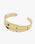 Pilgrim Dreams Wavy Bangle Bracelet in Gold or Silver