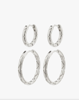 Pilgrim Blossom Recycled Hoop Earrings Set