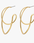 Pilgrim Miller Graphic Statement Plated Earring in Silver or Gold