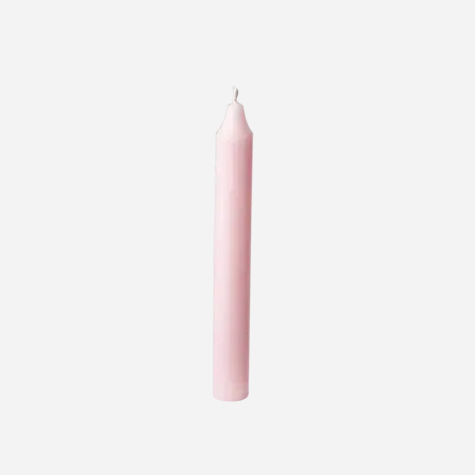 Single Rustic Candle / Light Pink