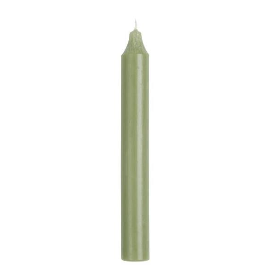 Single Rustic Candle / Moss Green