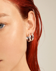 Pilgrim Amina Medium Hoop Earrings in Gold or Silver