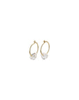 Quartz Chakra Crystal Gold Hoop Earrings