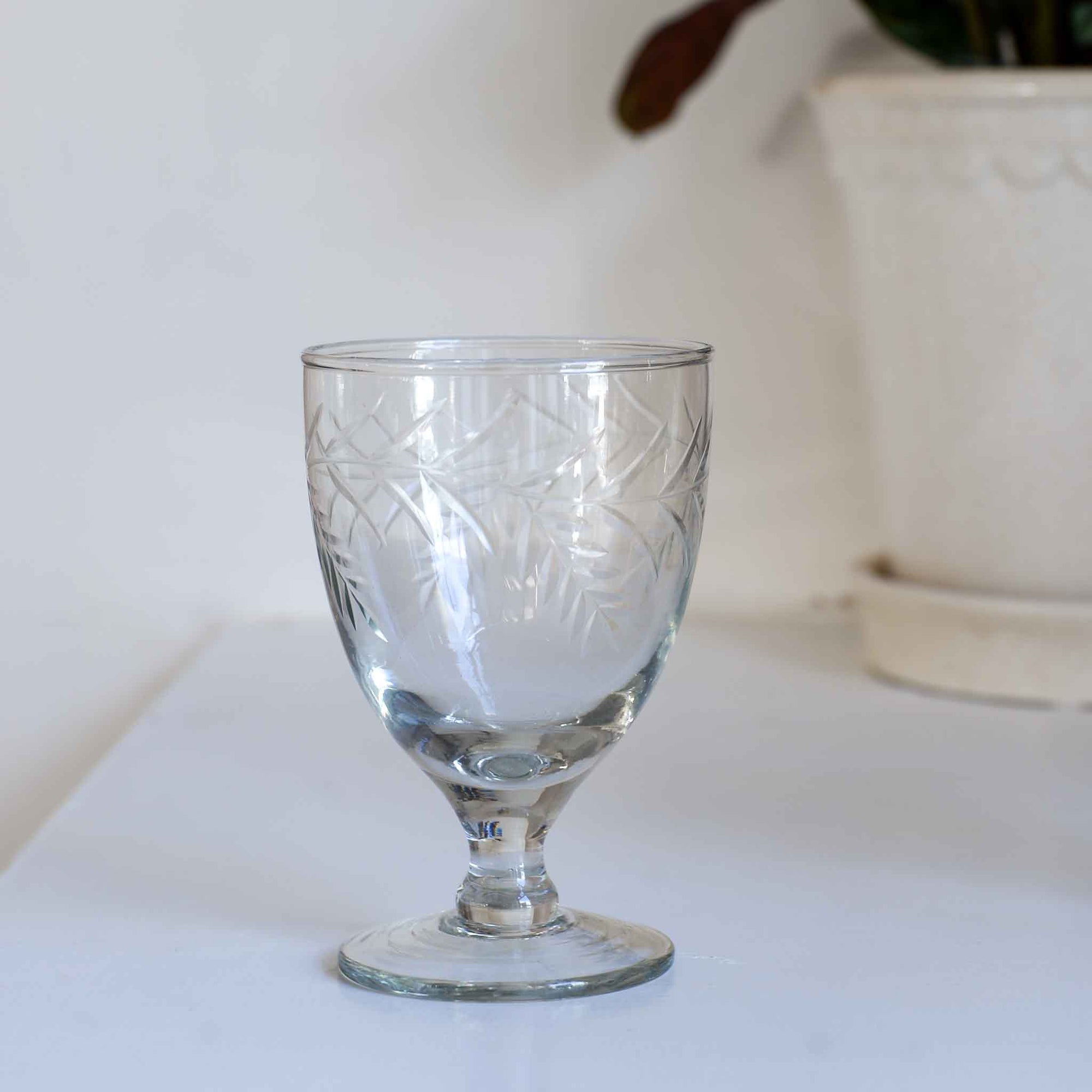 Vintage Style Wine Glass