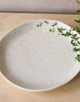 White Willow Speckle Stoneware Plate
