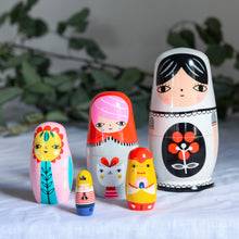 Load image into Gallery viewer, fleur-and-friends-nesting-dolls