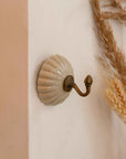 IB Laursen Ceramic and Brass Hook in Cream or White