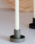 Dusty green taper candle holder