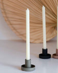 Dusty green taper candle holder