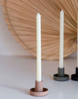Dusty-pink-taper-candle-holder