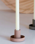 Dusty-pink-taper-candle-holder
