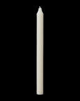 Single Tall Rustic Dinner Candle / Ivory