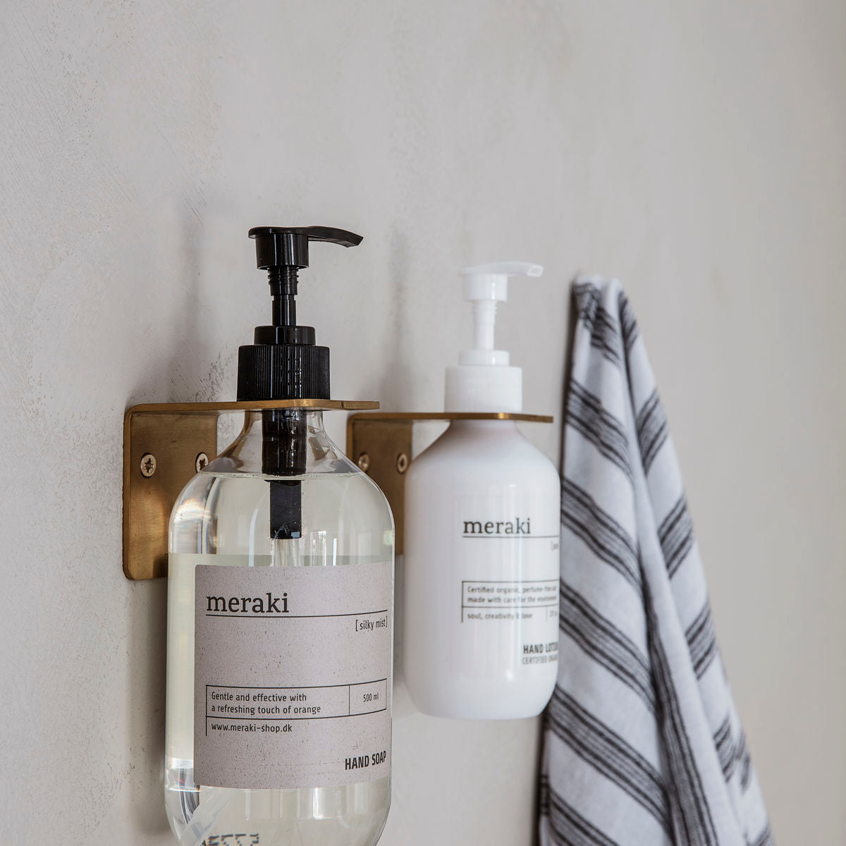 Meraki Brass Soap Bottle Holder Wall Bracket – Mon Pote