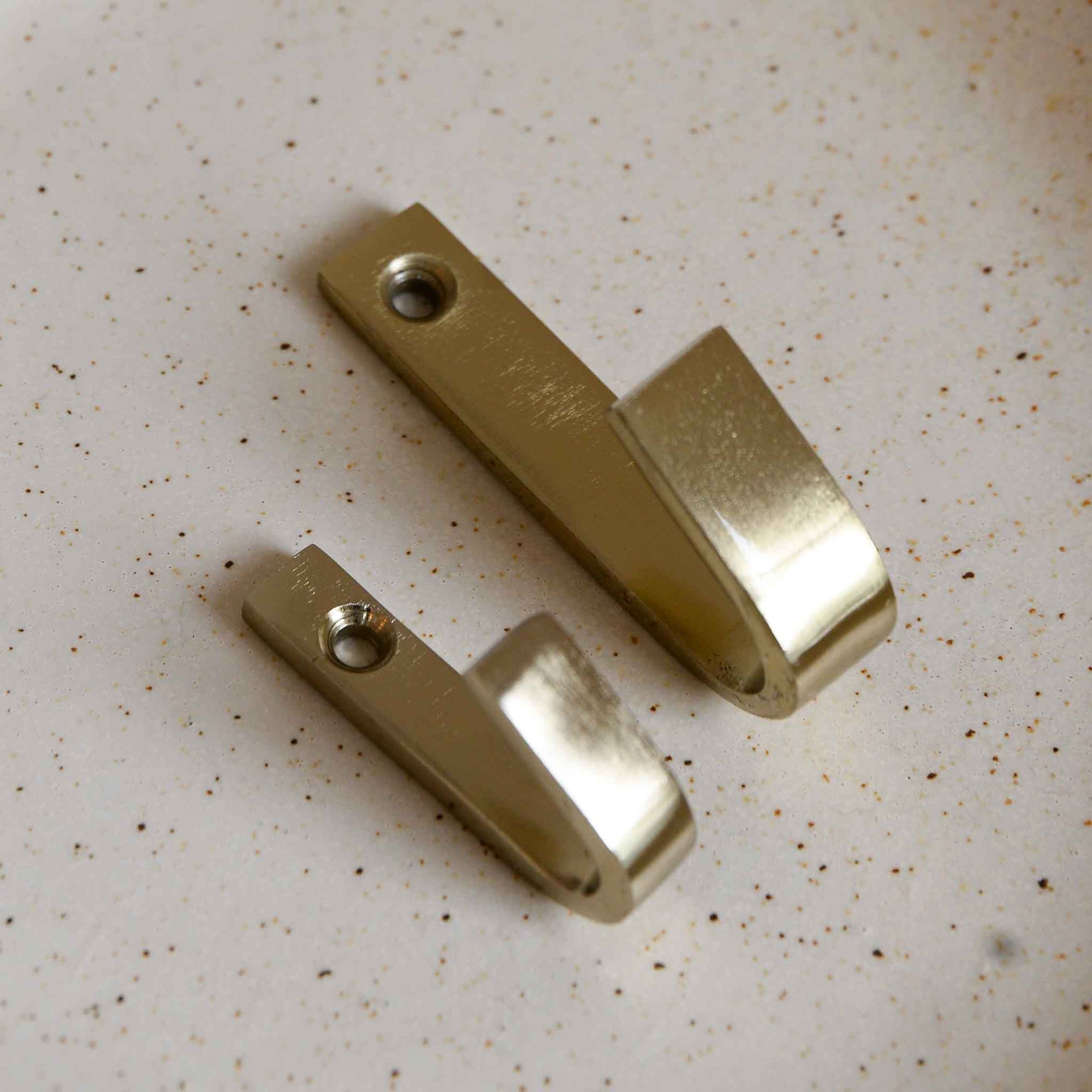 Brass Gold Metal Single Hook (Various Sizes) House Doctor