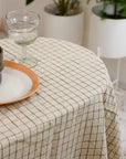 Grid Tablecloth in Clay/Black 200X140CM