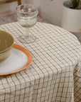 Grid Tablecloth in Clay/Black 260X140CM