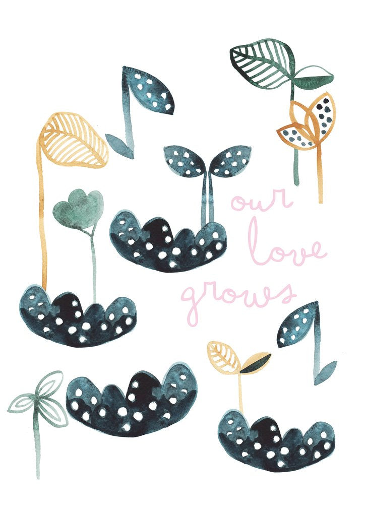 Wonder and Rah Our Love Grows Seedlings Print (Choice of three sizes)