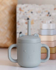 Silicone Straw Cup With Handles in Various