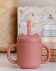 Silicone Straw Cup With Handles in Various