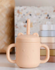 Silicone Straw Cup With Handles in Various