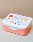 petit monkey kids lunchbox pink house