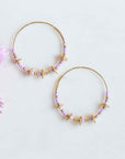 Pilgrim Energetic Purple Hoop Earrings