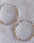 Pilgrim Large Zion Organic Shaped Hoops Silver Plated