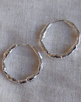 Pilgrim Zion Organic Shaped Hoops Silver Plated
