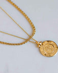pilgrim gold coin necklace