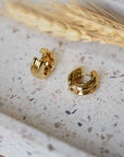 Pilgrim Reflect Recycled Hoop Gold Plated Earrings