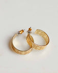 Pilgrim Carol Medium Hoop Earrings gold