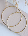 Sanne Large Hoop Earrings in Gold or Silver