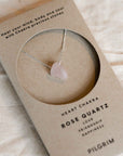 Pilgrim Chakra Rose Quartz Necklace Silver-plated