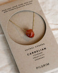 Pilgrim Chakra Carnelian Gold Plated Necklace