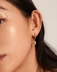 Pilgrim Nomad Coin Hoop Earrings in Gold or Silver