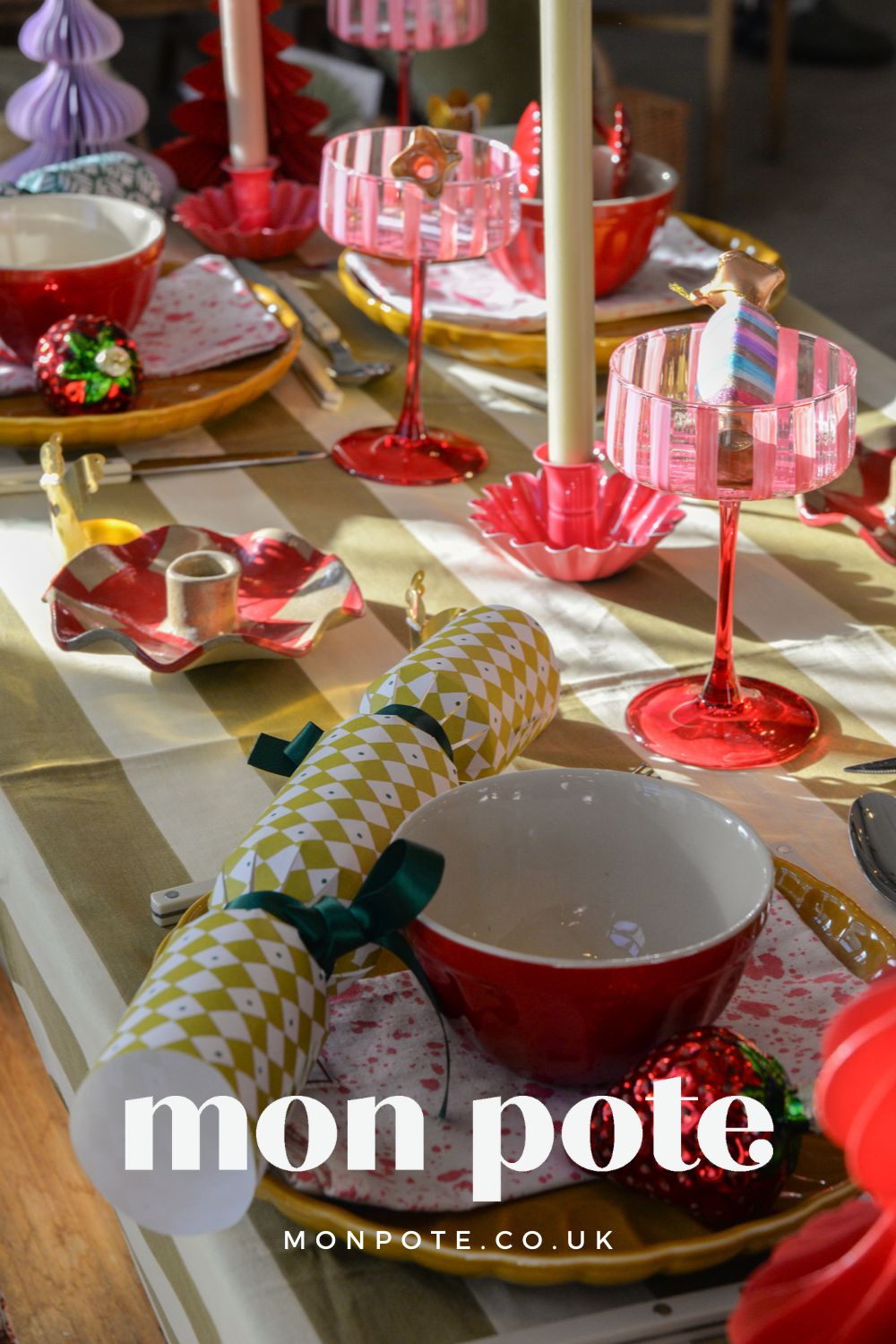 Colourful Christmas Tablescape Inspiration | Dopamine Décor