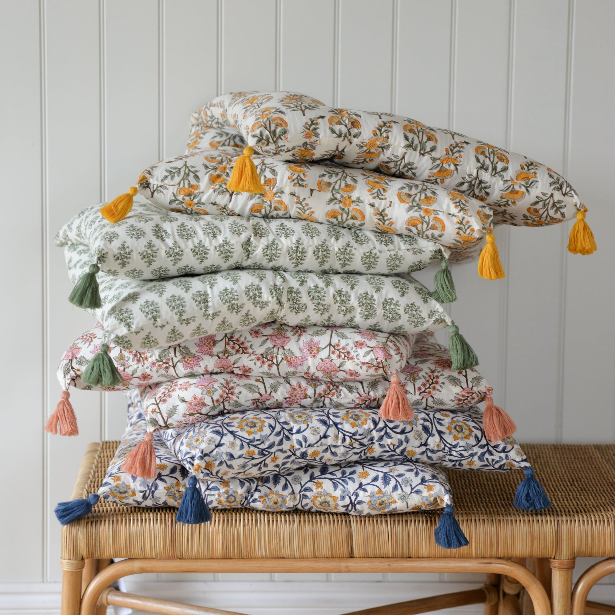 Bungalow Floral Block Print Cushions